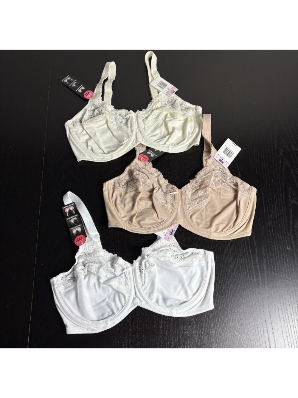 NWT LILYETTE Size 36D Underwire Minimizer Bras, Lot of 3, Style LY0428